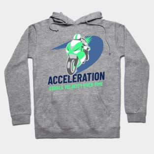 Acceleration Equals Velocity Over Time Hoodie